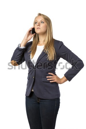 Blond phoning woman Stock photo © w20er