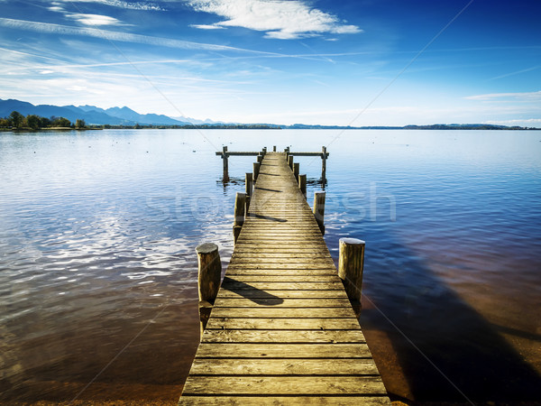 Jetty at the Chiemsee Stock photo © w20er