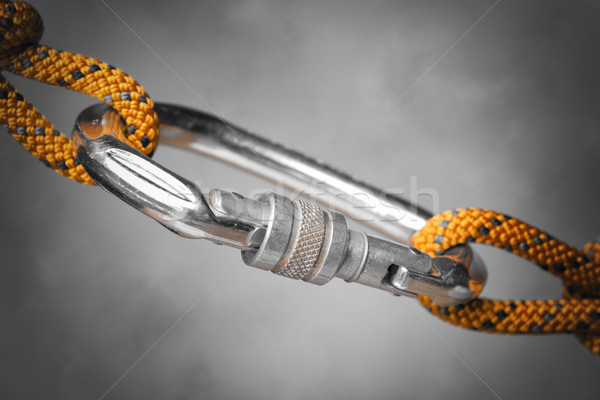 carabiner with rope Stock photo © w20er