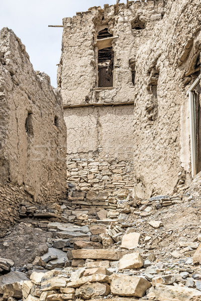 Foto stock: Ruinas · barro · imagen · Omán · cielo · paisaje