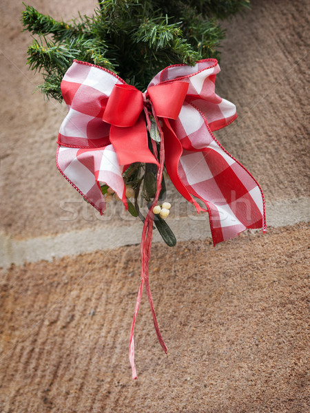 Red white bow Christmas Market Stock photo © w20er