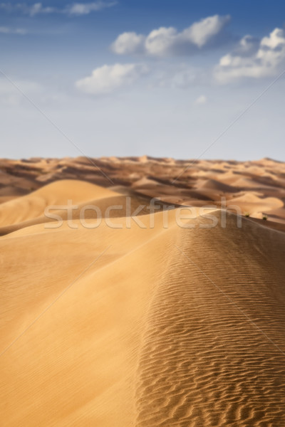 Woestijn Oman wolken blauwe hemel hemel landschap Stockfoto © w20er