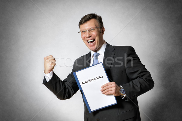 Business man with employment contract Stock photo © w20er