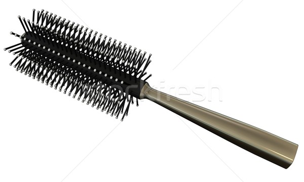 Haarbürste 3D gerendert weiß isoliert Schönheit Stock foto © Wampa