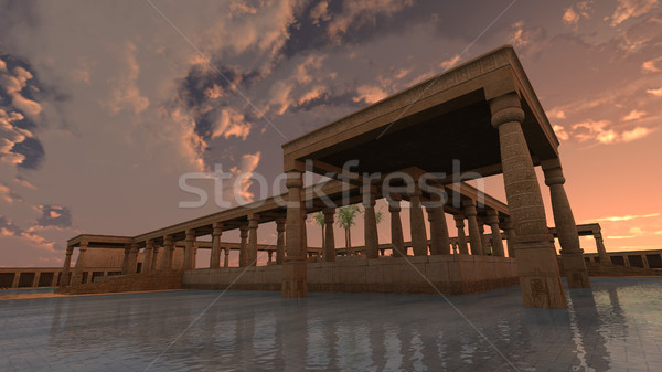 神 宮殿 3D 呈現 插圖 紀念碑的 商業照片 © Wampa