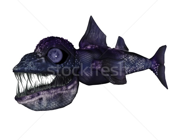Créature profonde océan 3D rendu blanche [[stock_photo]] © Wampa