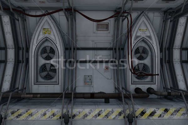 Scifi uzay dok istasyon 3D render Stok fotoğraf © Wampa