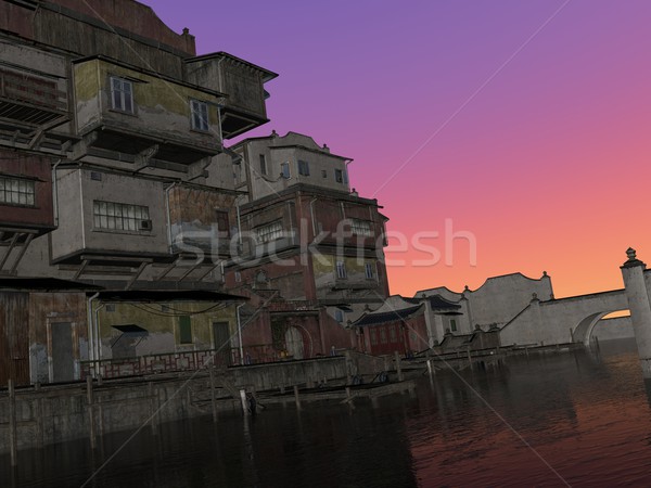 Strade 3D reso immagine antica strada Foto d'archivio © Wampa