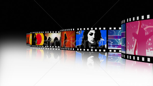 Muziek dans film reel 3d render kunst film Stockfoto © wavebreak_media