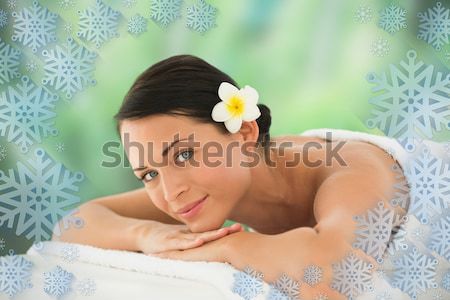 Lovely dark-haired woman getting a spa treatment lying down Stock photo © wavebreak_media