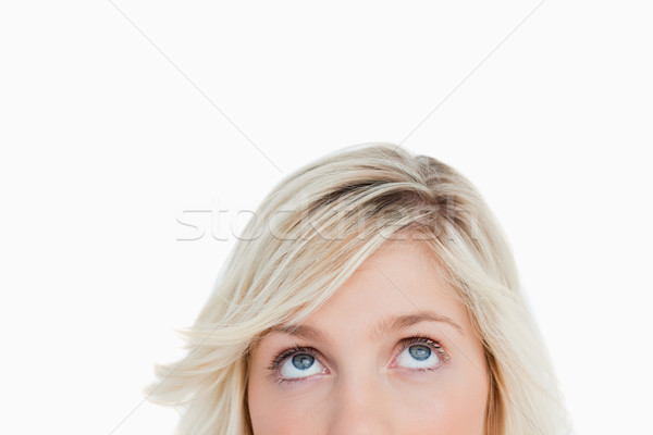 面對 金發碧眼的女人 白 眼睛 光 商業照片 © wavebreak_media