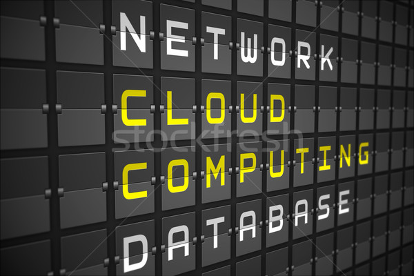 Cloud Computing schwarz mechanische Bord digital erzeugt Stock foto © wavebreak_media