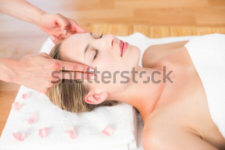 Tête massage spa centre vue de côté Photo stock © wavebreak_media