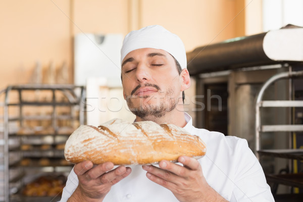 Foto stock: Baker · pan · cocina · panadería