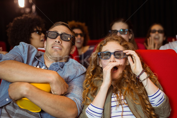 Jungen Freunde beobachten 3D Film Kino Stock foto © wavebreak_media