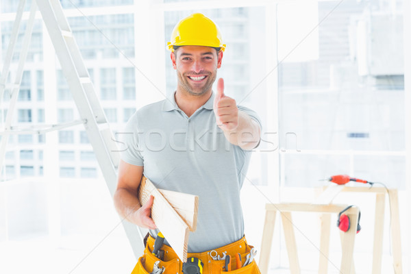 ács gesztikulál remek építkezés portré boldog Stock fotó © wavebreak_media