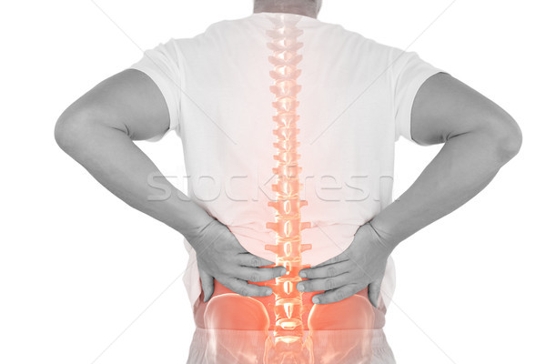 Digital composite Wirbelsäule Mann Rückenschmerzen weiß Team Stock foto © wavebreak_media