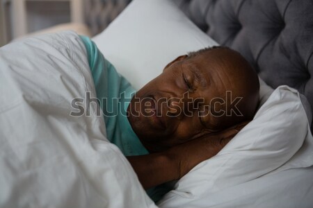 Idős férfi alszik ágy otthon idős Stock fotó © wavebreak_media