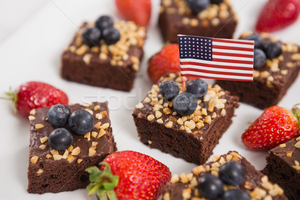 Stock photo: Close-up of sweet food decorated with 4th july theme