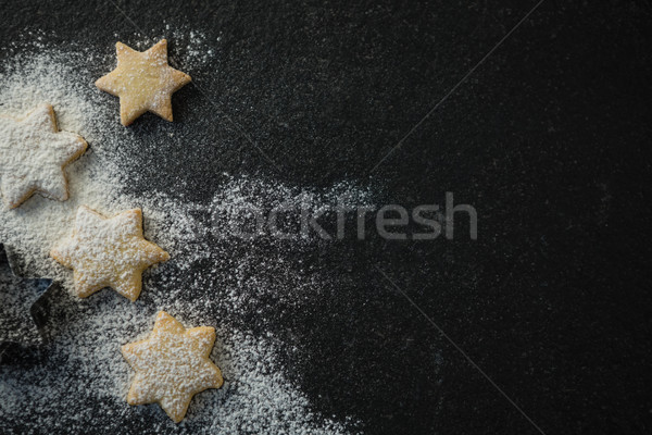 Directly above shot of star shape raw cookies Stock photo © wavebreak_media