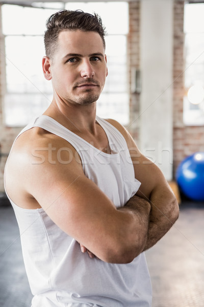 Portre kas adam spor salonu uygunluk Stok fotoğraf © wavebreak_media