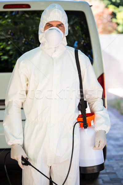 Pest control man standing behind a van Stock photo © wavebreak_media