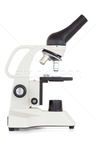 Wissenschaftlichen modernen Mikroskop weiß Schule Gesundheit Stock foto © wavebreak_media