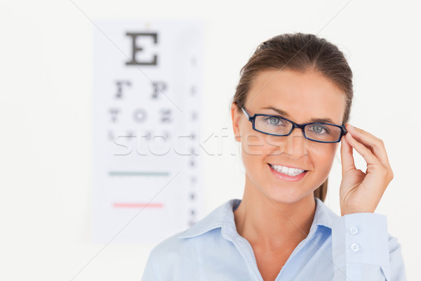 ストックフォト: 眼 · スペシャリスト · 着用 · 眼鏡 · 見える