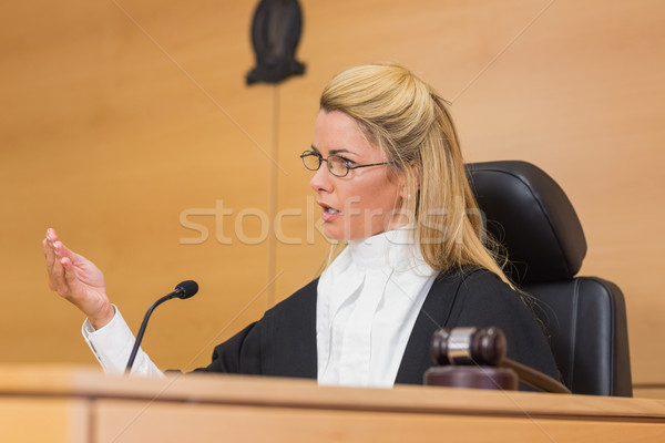 Stern judge speaking to the court Stock photo © wavebreak_media