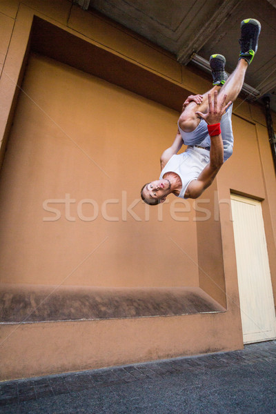 Man doing parkour in the city Stock photo © wavebreak_media