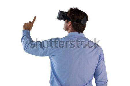 Rear view of man wearing VR glasses Stock photo © wavebreak_media