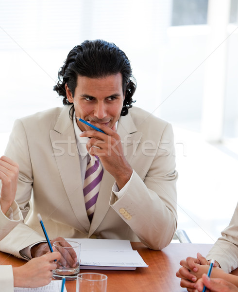 Komoly menedzser beszél csapat cég üzlet Stock fotó © wavebreak_media