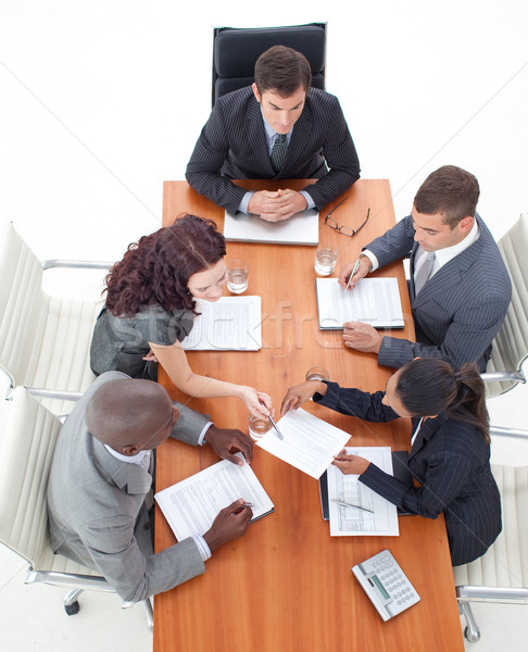 High Angle of business people working together Stock photo © wavebreak_media