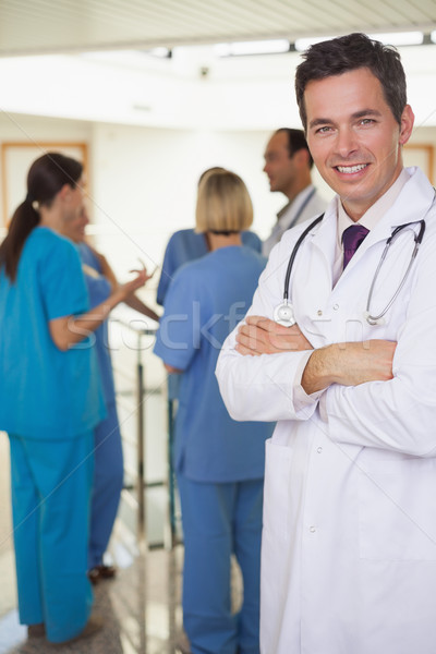 Zdjęcia stock: Medycznych · zespołu · mówić · szpitala · lekarza · muzyka
