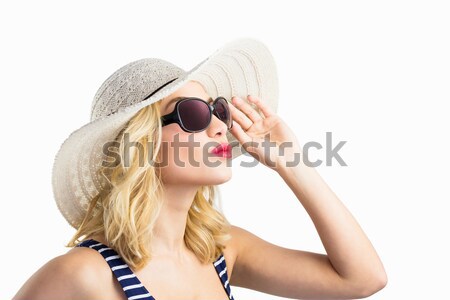 Vrouw bikini zonnebril gelukkig jonge vrouw Stockfoto © wavebreak_media