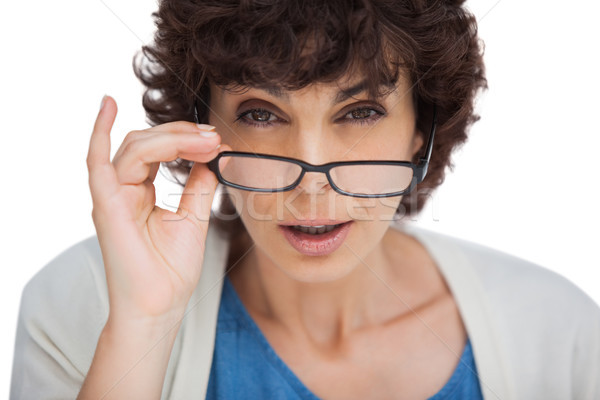 Portrait femme regarder verres blanche [[stock_photo]] © wavebreak_media