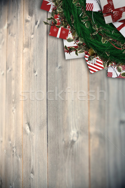Imagen Navidad corona decoraciones Foto stock © wavebreak_media