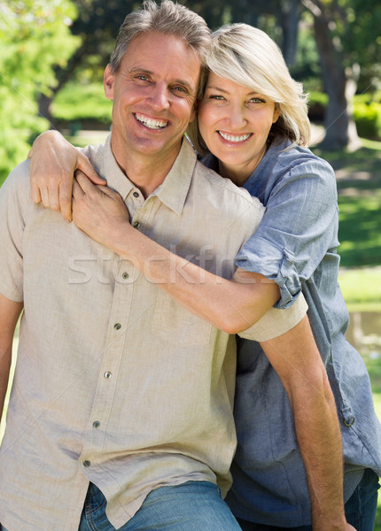 Loving couple spending time together in park Stock photo © wavebreak_media