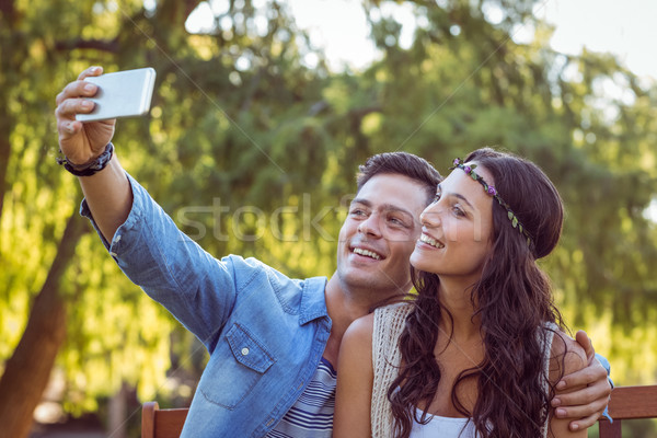 Cute couple taking a selfie Stock photo © wavebreak_media