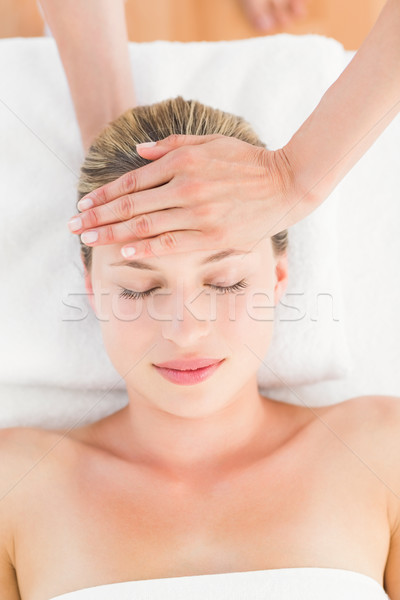 Donna reiki trattamento pelle Foto d'archivio © wavebreak_media