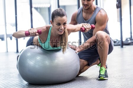 Muscolare Coppia mani fianchi crossfit palestra Foto d'archivio © wavebreak_media