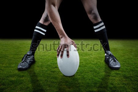 Low section of rugby player standing against Argentinian Flag Stock photo © wavebreak_media