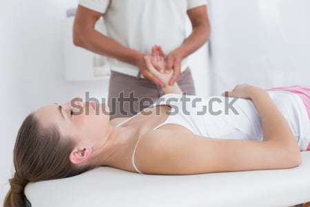 Hand Massage medizinischen Büro Frau Mann Stock foto © wavebreak_media