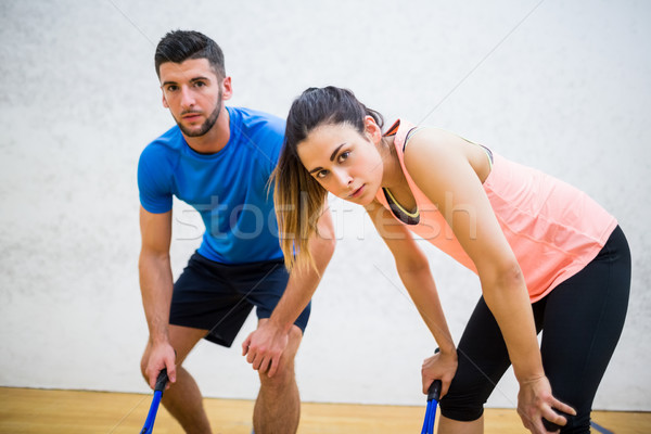 Couple tired after a squash game Stock photo © wavebreak_media