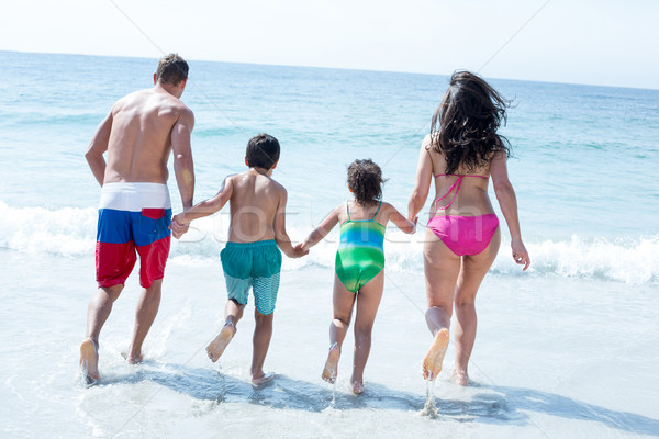 Rear view of family running towards sea  Stock photo © wavebreak_media