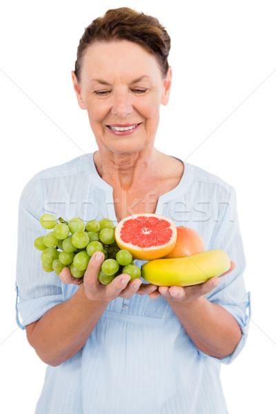 Gelukkig rijpe vrouw vruchten witte man Stockfoto © wavebreak_media