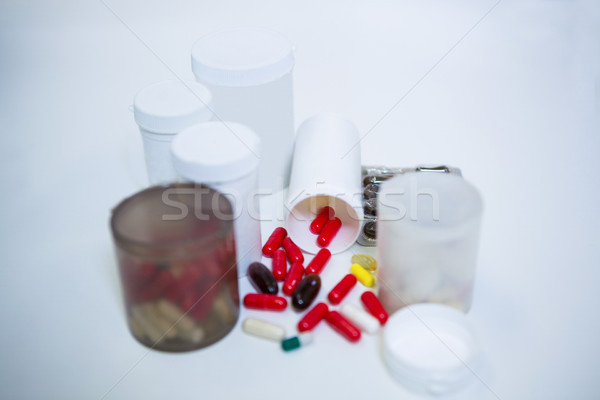 Stock fotó: Különböző · recept · asztal · közelkép · gyógyszertár · orvosi