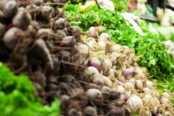 Foto stock: Legumes · orgânico · seção · supermercado · negócio