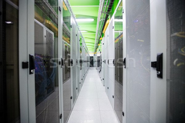 Hallway with a row of servers Stock photo © wavebreak_media