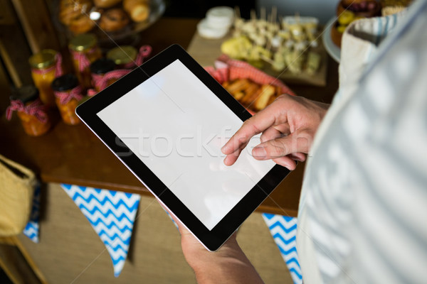 Personal digitalen Tablet Lebensmittelgeschäft Laden Stock foto © wavebreak_media